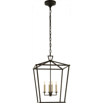 Darlana Square Medium Lantern - Aged Iron