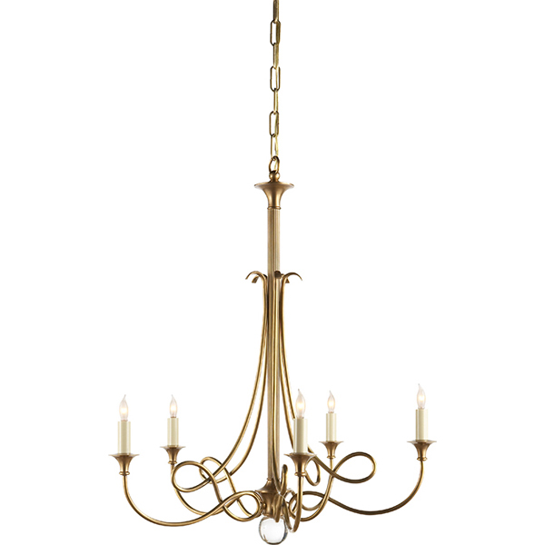 Twist Chandelier - Antique Brass