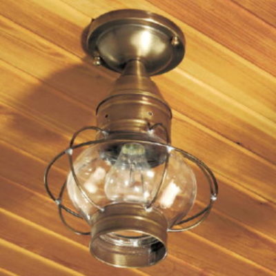 601S Caged Onion Flush Mount Light