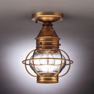 2501-O Caged Onion Flush Mount Lighting