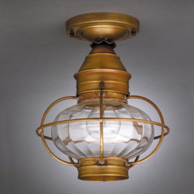 2502-O Caged Onion Flush Mount Lighting