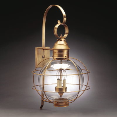 2805-C Round Caged Onion Wall Lantern