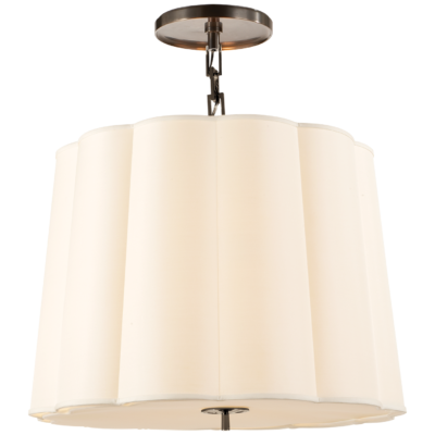 Scallop Shade Chandelier - Bronze