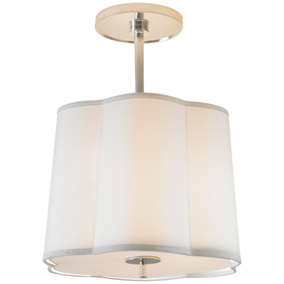 Simple Scallop Hanging Shade - Soft Silver