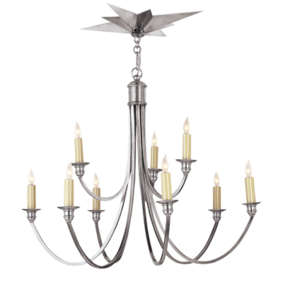 Venetian Two-Tier Chandelier - Antique Silver