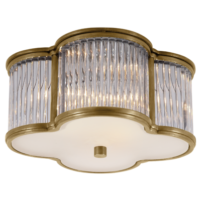 Basil Flush Mount - Natural Brass