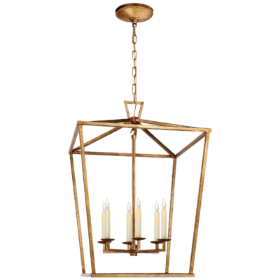 Darlana Square Large Lantern - Gilded