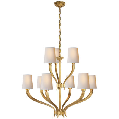 Ruhlmann Chandelier - Antique Brass