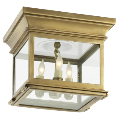 Club Small Flush Mount - Antique Burnished Brass
