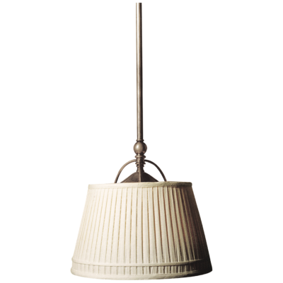 Sloane Hanging Linen Shade - Antique Nickel