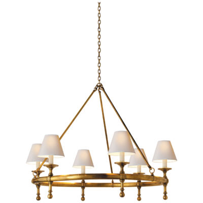 Classic Ring Chandelier - Antique Brass
