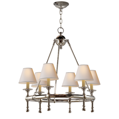 Classic Mini Ring Chandelier - Polished Nickel