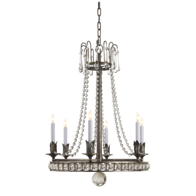 Regency Medium Chandelier - Sheffield Nickel