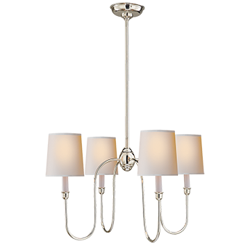 Vendome Small Chandelier - Polished Nickel