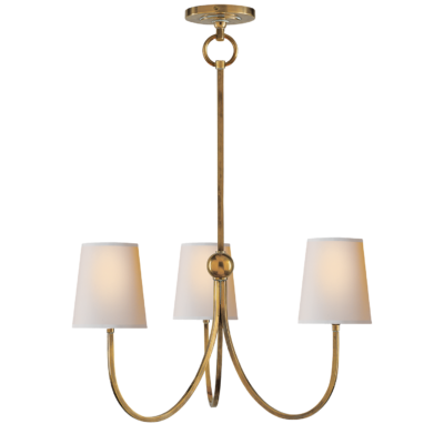 Reed Small Chandelier - Antique Brass