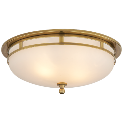 Openwork Large Flush Mount - Hand-Rubbed Antique Brass