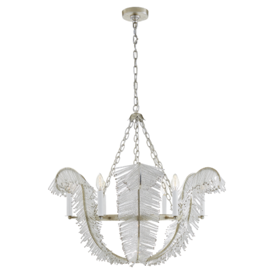 Calais Chandelier - Silver Leaf