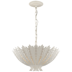 Leaf Bowl Chandelier White