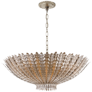 Leaf Bowl Chandelier - Silver Leaf