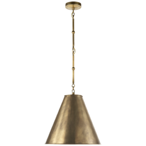 Chefs Small Hanging Shade - Antique Brass
