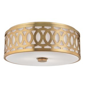 Genesee Large Flush Mount - Aged Brass