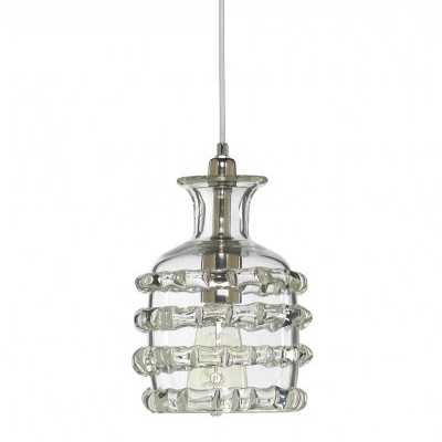 Ribbed Pendant Small - Clear