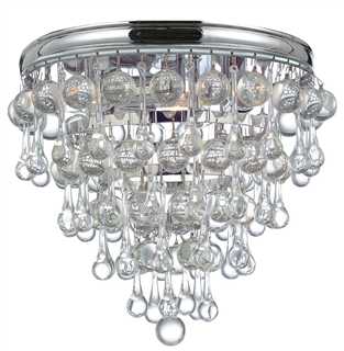 Crystal Drop Flush Mount - Chrome