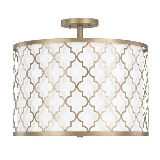 Decorative Semi-Flush Mount - Brushed Gold