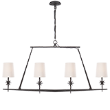 Star Linear Chandelier - Blackened Rust