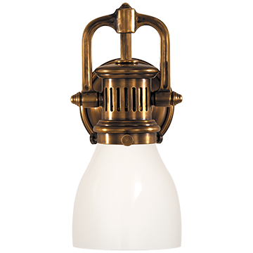Yoke Sconce - Brass & Glass