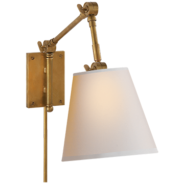 Pivoting Reading Sconce - Antique Brass