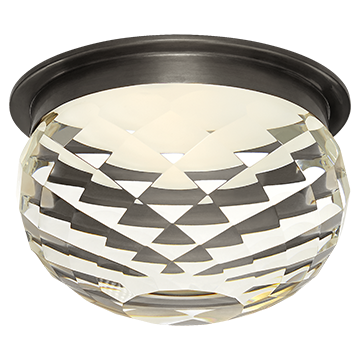 Small Cut Crystal Flush - Bronze