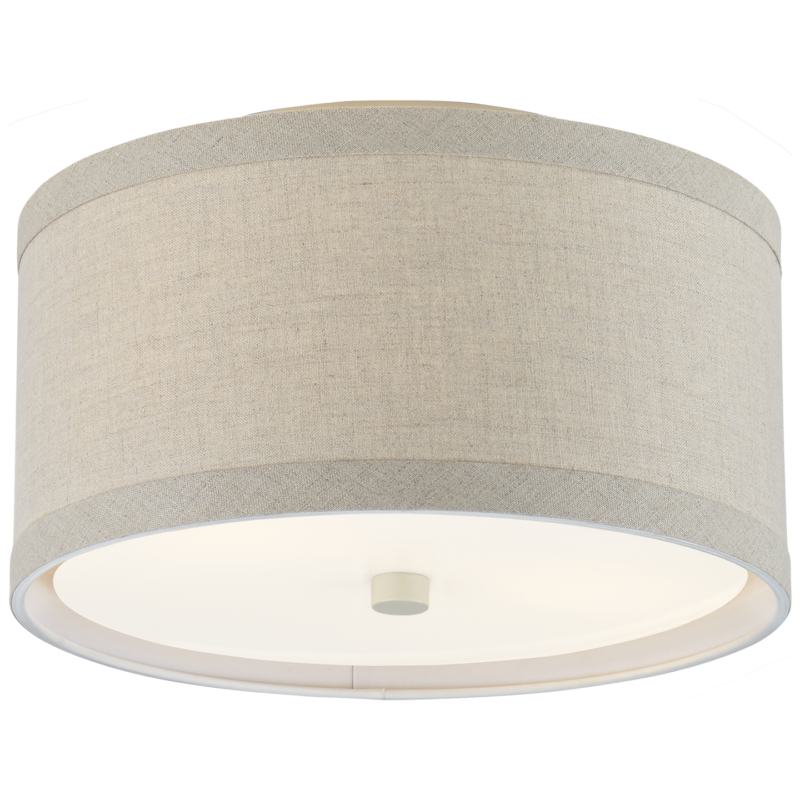 Shaded Semi-Flush Mount - Cream