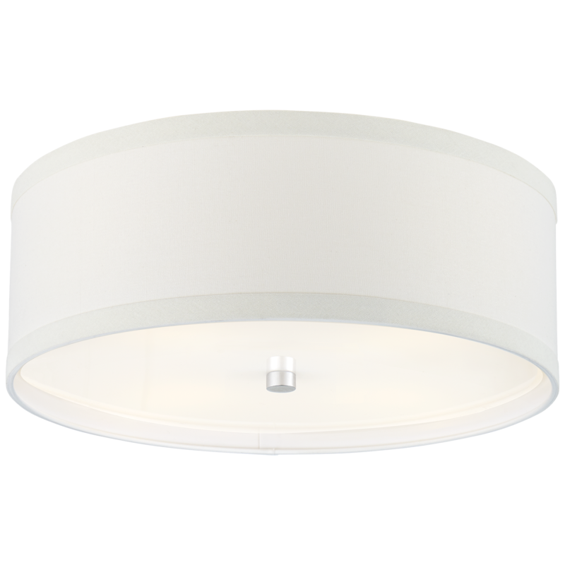 Shaded Flush Mount - 18" Silver Leaf