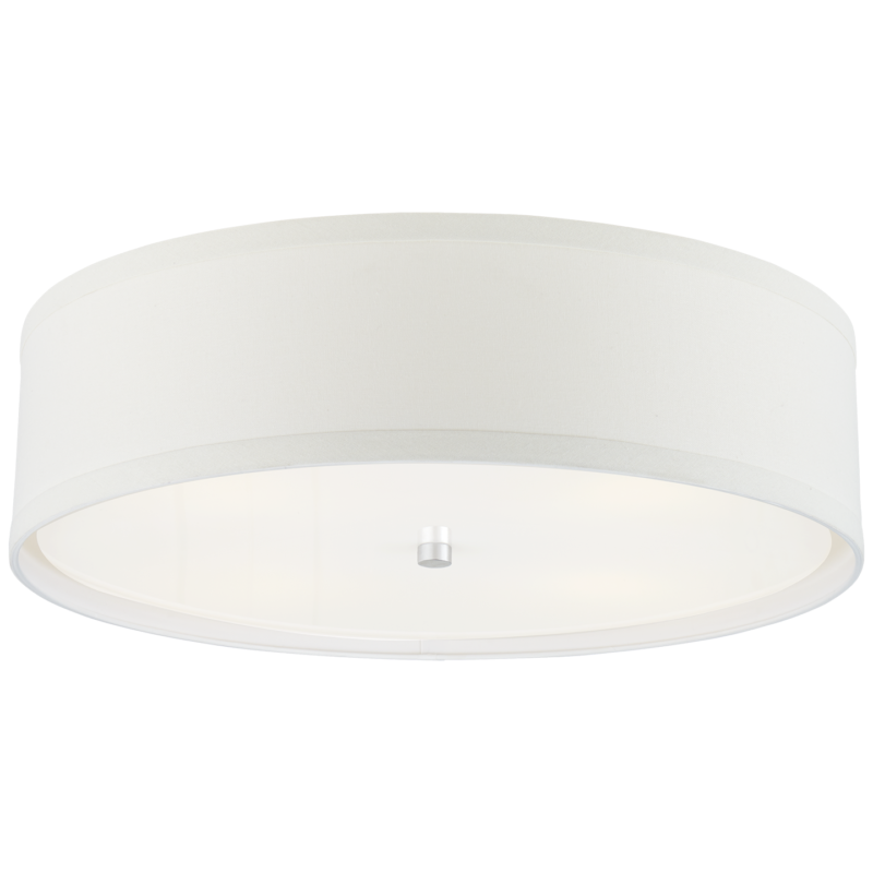 Shaded Flush Mount - 24" - Silver Leaf