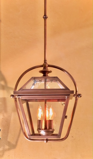 Clear Top Copper Pendant